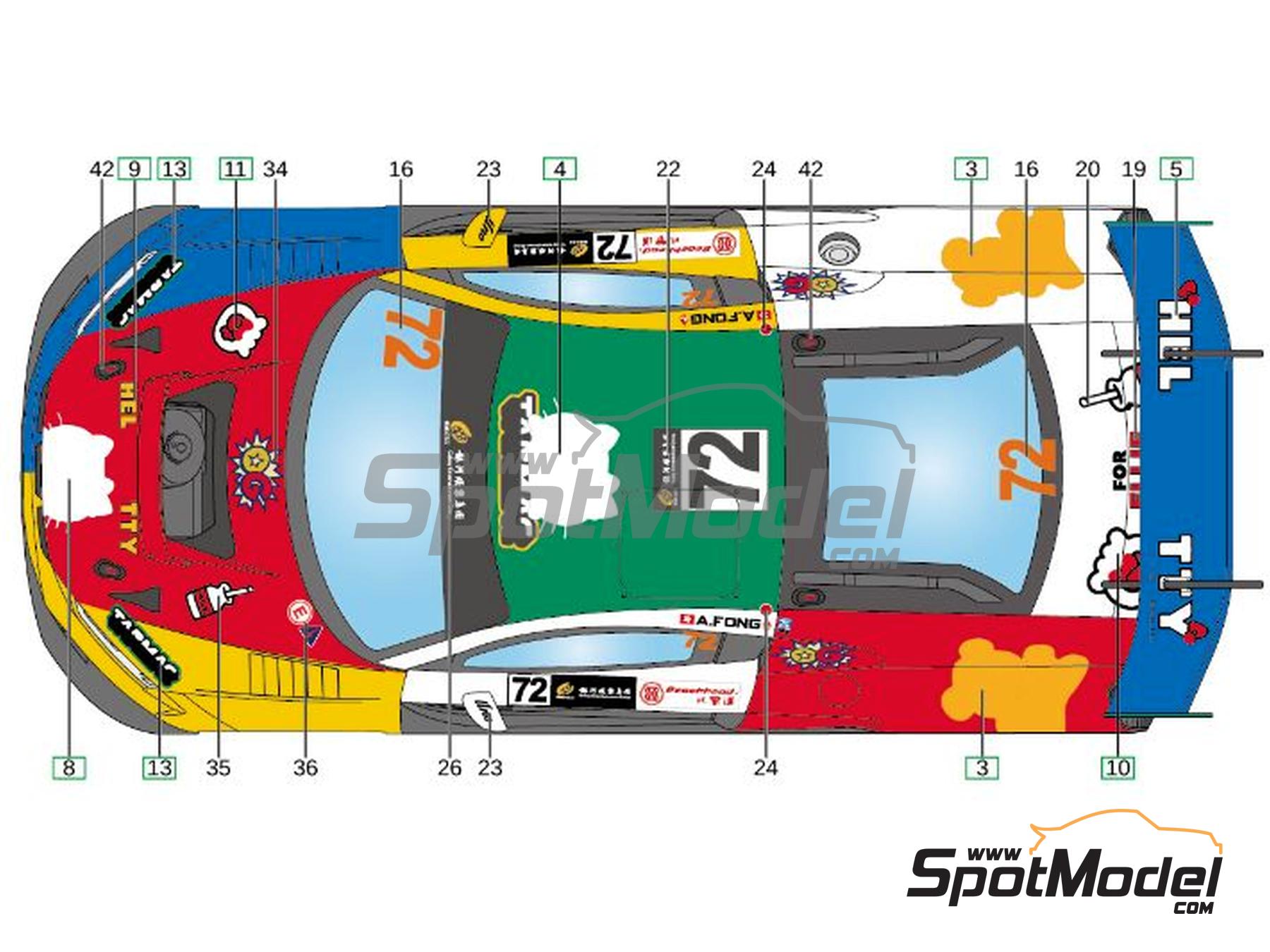 Audi R8 LMS GT3 Evo II Uno Racing Team sponsored by Tarmac Works - Galaxy  Entertainment Macau GT Cup 2022. Marking / livery in 1/24 scale manufactured